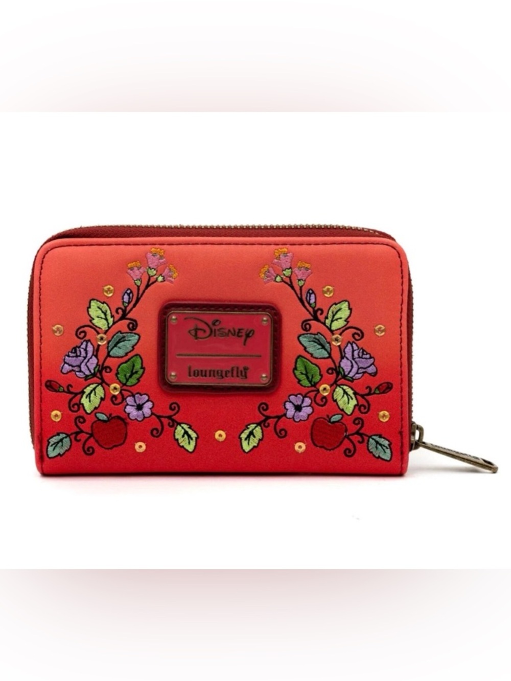 Loungefly Snow White Red Apple Embroidered Zip Wallet